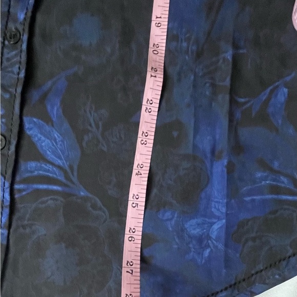 Affliction Blue and Black Skull Pattern Shirt - Picture 9 of 12